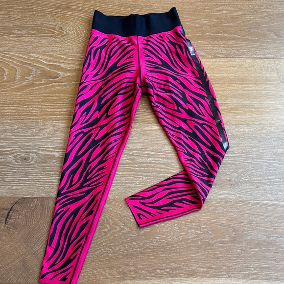 ultracor Pants - Ultracor Pink Zebra Print High Rise Leggings size L